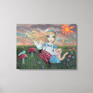 Alice in Wonderland Fantasy Fairytale Art Canvas Print