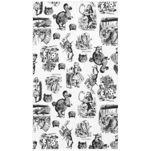 alice in wonderland fantasy illustration vintage tablecloth