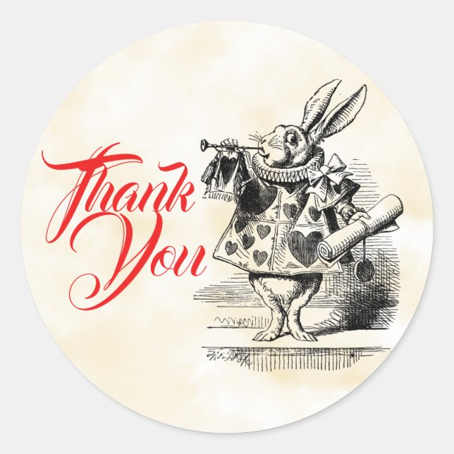Alice in Wonderland Favor Stickers (Front)