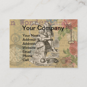 Alice in Wonderland Flamingo Classic Business Card