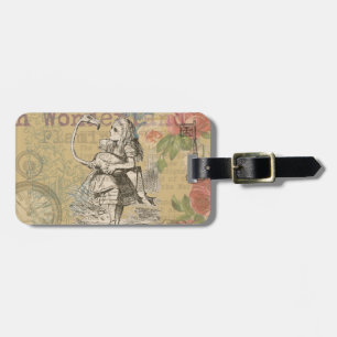 Alice in Wonderland Flamingo Classic Luggage Tag