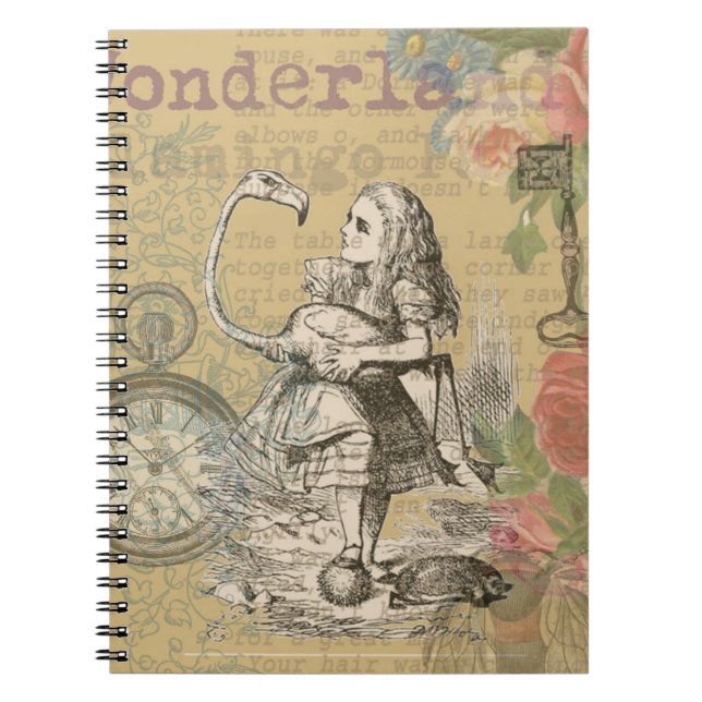 Alice in Wonderland Flamingo Classic Notebook (Front)