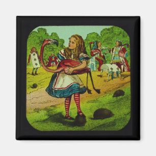 Alice in Wonderland Flamingo Croquet Magnet