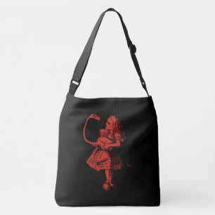 Alice in Wonderland & Flamingo Crossbody Bag