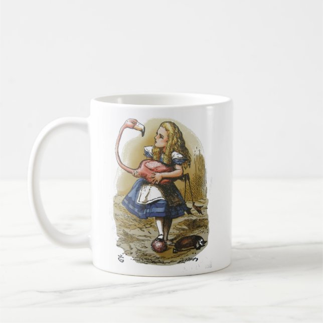 Alice in Wonderland Flamingo Mug (Left)