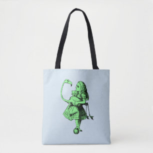 Alice in Wonderland & Flamingo Tote Bag