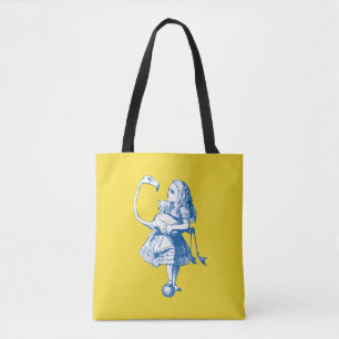 Alice in Wonderland & Flamingo Tote Bag