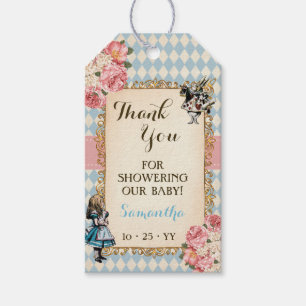 Alice in Wonderland Floral Baby Shower Favor Tag