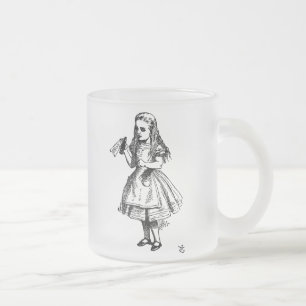 Alice in Wonderland Frosted Glass Coffee Mug