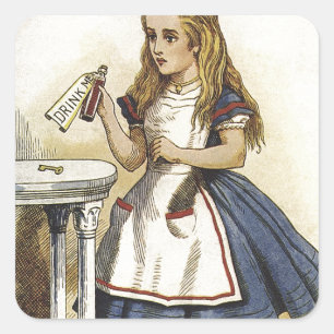 Alice in Wonderland fun Square Sticker
