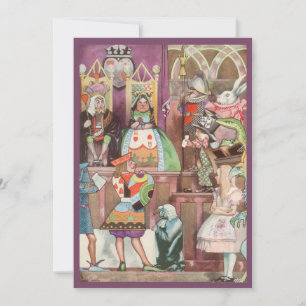 Alice in Wonderland Girl Birthday Party Invitation