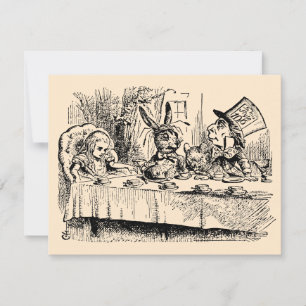 Alice in Wonderland Girl Birthday Party Invitation