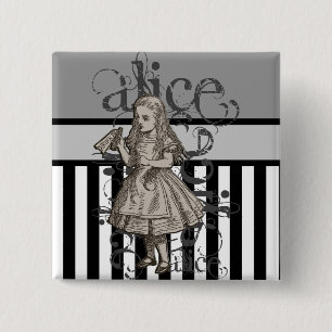Alice In Wonderland Grunge 15 Cm Square Badge
