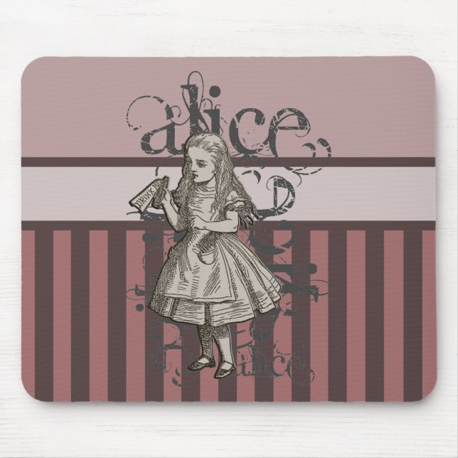 Alice In Wonderland Grunge Mouse Mat (Front)
