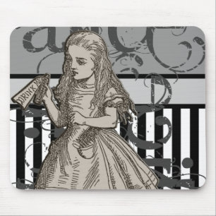 Alice In Wonderland Grunge Mouse Mat