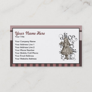 Alice In Wonderland Grunge (Pink) Business Card