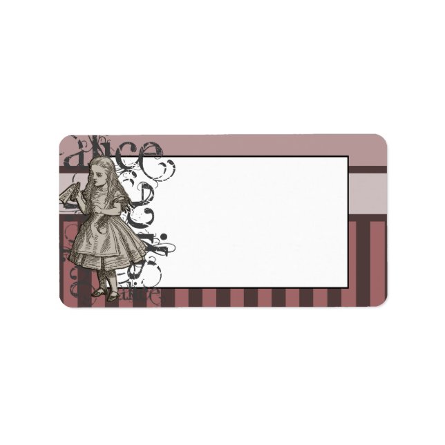 Alice In Wonderland Grunge (Pink) Label (Front)