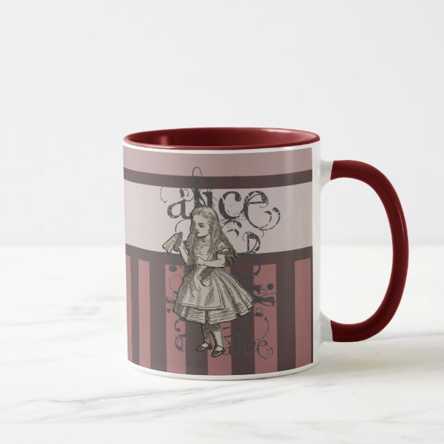 Alice In Wonderland Grunge (Pink) Mug (Right)