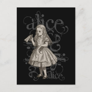 Alice In Wonderland Grunge Postcard