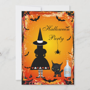 Alice in Wonderland Halloween Party Invites