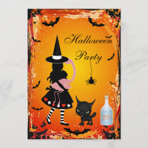 Alice in Wonderland Halloween Party Invites