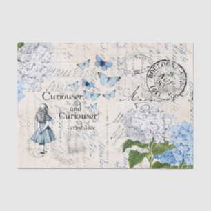 Alice in Wonderland Handwriting Flora Tissue Paper