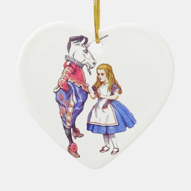 alice in wonderland heart ornament (Front)