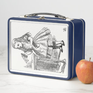 Alice in Wonderland, Holding the "Drink Me" Bottle Metal Lunch Box