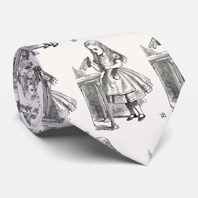 Alice in Wonderland, Holding the "Drink Me" Bottle Tie (Rolled)