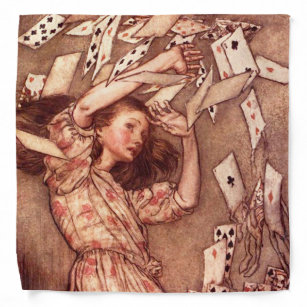 Alice in Wonderland Illustration Cards Bandana