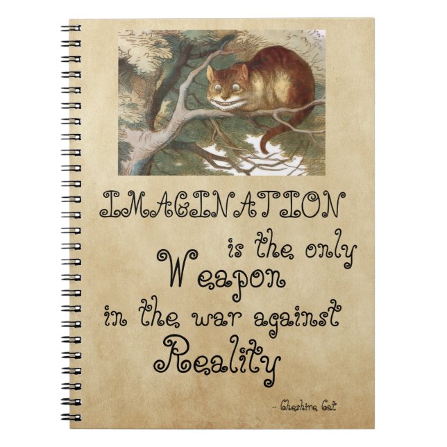 Alice in Wonderland - IMAGINATION CAT 1865 Notebook (Front)