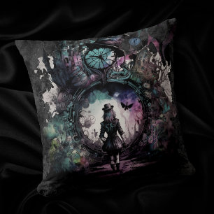 Alice in Wonderland   Into the Rabbit Hole Cushion