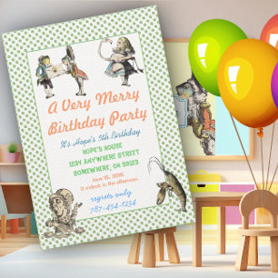 Alice In Wonderland Invitation Birthday Party