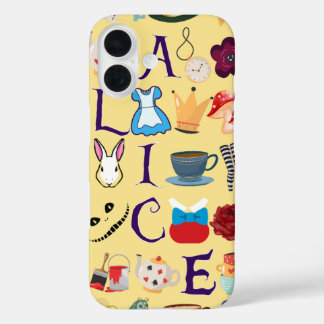 Alice in Wonderland iPhone 16 case design