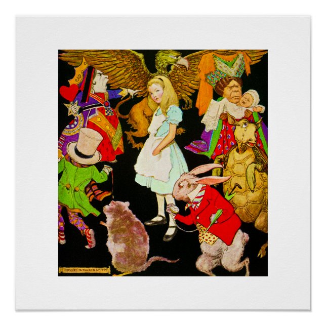 Alice in Wonderland, Jessie Willcox Smith Poster (Front)