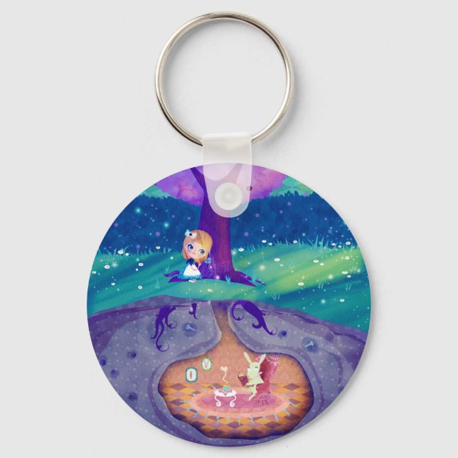Alice in Wonderland keychan Key Ring (Front)