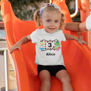 Alice in Wonderland Kids Birthday Party Custom Toddler T-Shirt