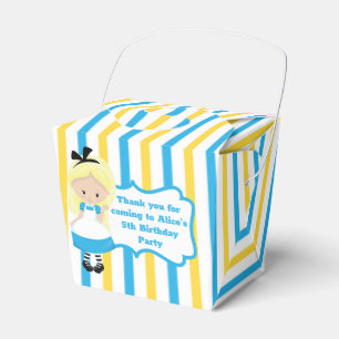 Alice in Wonderland Kids Tea Party Birthday Custom Favour Box