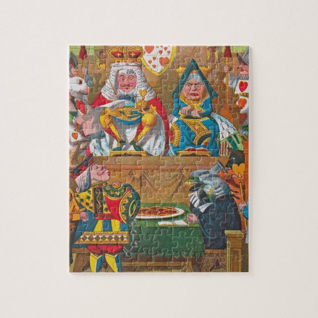 Alice in Wonderland - King and Queen of Hearts Jigsaw Puzzle (Vertical)