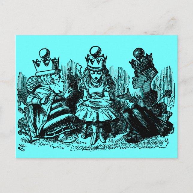 Alice in Wonderland King & Queen Postcard (Front)