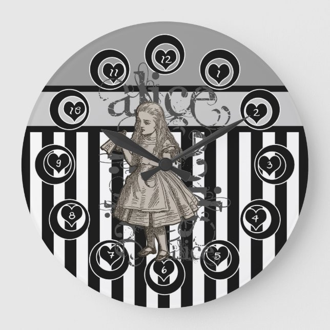 Alice In Wonderland Large Clock (Front)