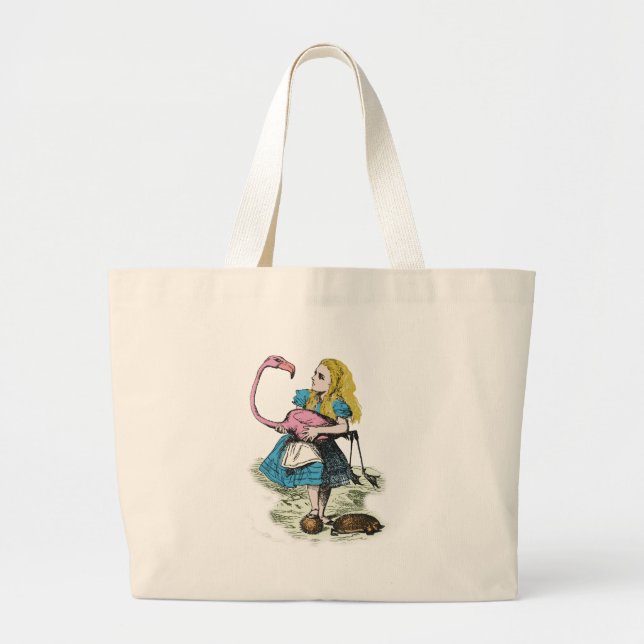 Alice in Wonderland Large Tote Bag (Front)