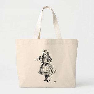 Alice in Wonderland Large Tote Bag