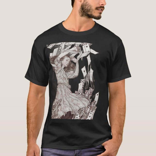 Alice In Wonderland Lewis Carroll Rackham T-Shirt (Front)