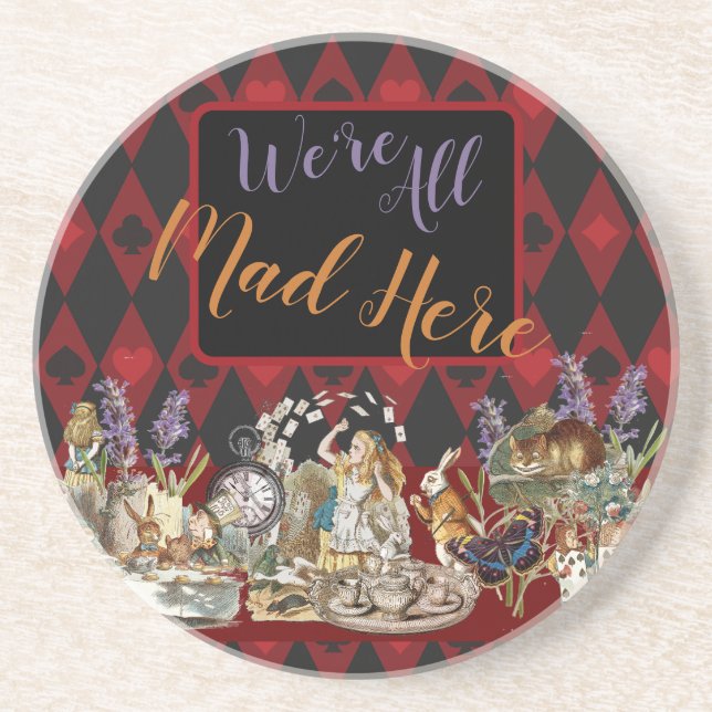 Alice in Wonderland Mad Cheshire Cat Coaster (Front)