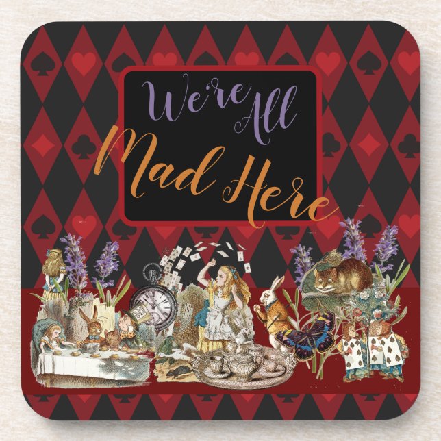 Alice in Wonderland Mad Cheshire Cat Coaster (Front)