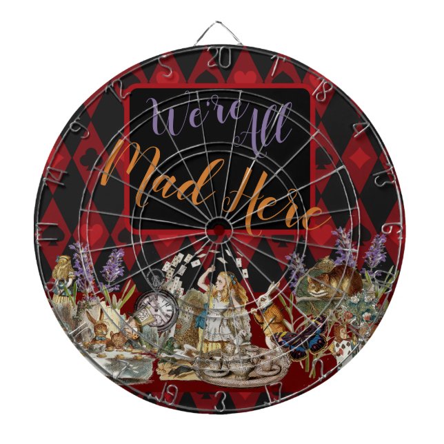Alice in Wonderland Mad Cheshire Cat Dartboard (Front)