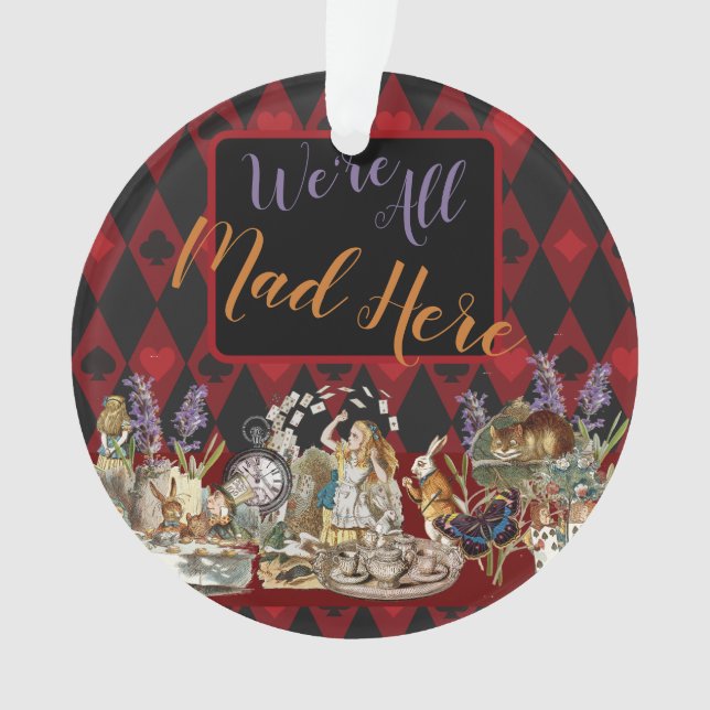 Alice in Wonderland Mad Cheshire Cat Ornament (Front)