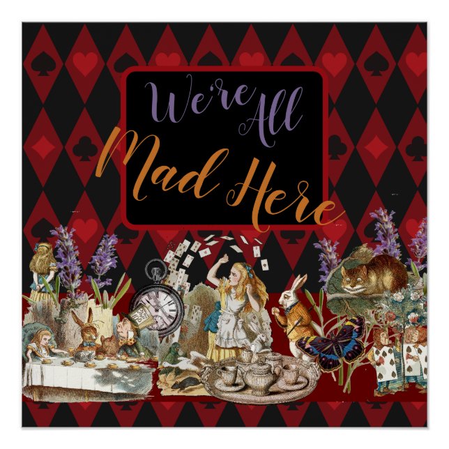 Alice in Wonderland Mad Cheshire Cat Poster (Front)