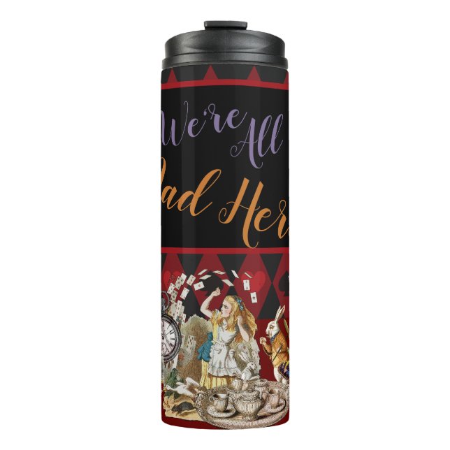 Alice in Wonderland Mad Cheshire Cat Thermal Tumbler (Front)